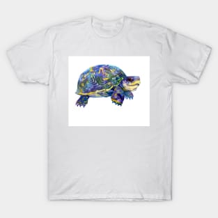 Baby Turtle Blue purple teal Nurseyr children turtle illustration T-Shirt